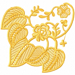 Flowers And Tree Embroidery Design 4